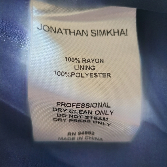 Jonathan Simkhai Wrap-Effect Jumpsuit, Size 6, Blue | Khaki, NWT - Picture 14 of 16